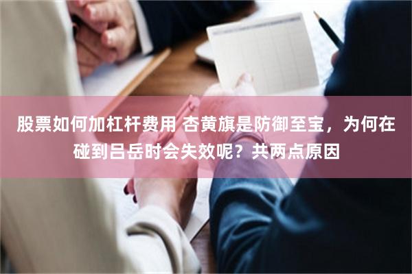 股票如何加杠杆费用 杏黄旗是防御至宝，为何在碰到吕岳时会失效呢？共两点原因