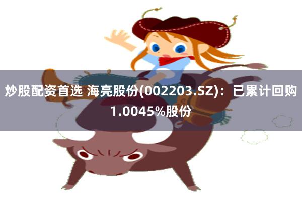 炒股配资首选 海亮股份(002203.SZ)：已累计回购1.0045%股份