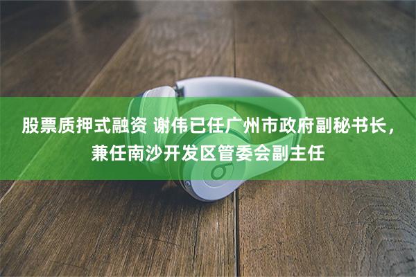 股票质押式融资 谢伟已任广州市政府副秘书长，兼任南沙开发区管委会副主任