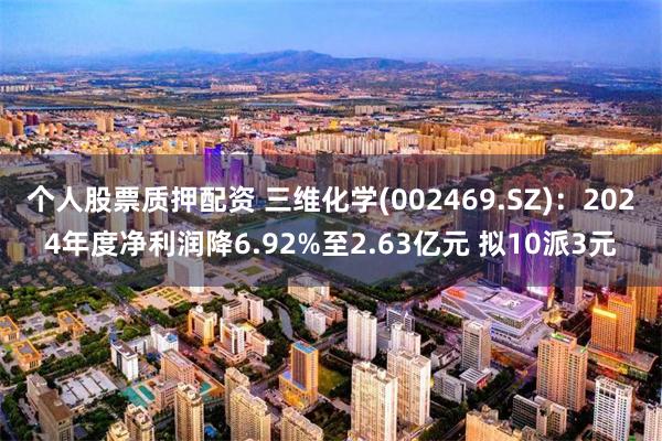 个人股票质押配资 三维化学(002469.SZ)：2024年度净利润降6.92%至2.63亿元 拟10派3元