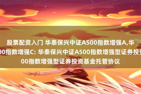 股票配资入门 华泰保兴中证A500指数增强A,华泰保兴中证A500指数增强C: 华泰保兴中证A500指数增强型证券投资基金托管协议