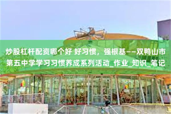 炒股杠杆配资哪个好 好习惯，强根基——双鸭山市第五中学学习习惯养成系列活动_作业_知识_笔记