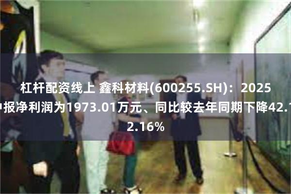 杠杆配资线上 鑫科材料(600255.SH)：2025年中报净利润为1973.01万元、同比较去年同期下降42.16%