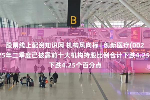 股票线上配资知识网 机构风向标 | 创新医疗(002173)2025年二季度已披露前十大机构持股比例合计下跌4.25个百分点